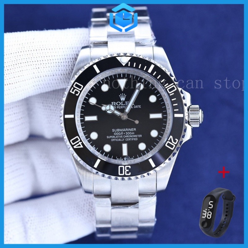 Jam Tangan Rolex Pria Otomatis Asli Rolex Submariner Jam Tangan Pria Mewah Jam Tangan Stainless Stee