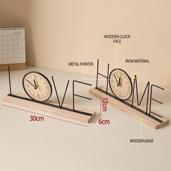 

Jam Meja Aesthetic Wood Clock Hiasan Meja Kerja Dekorasi Ruangan TImo
