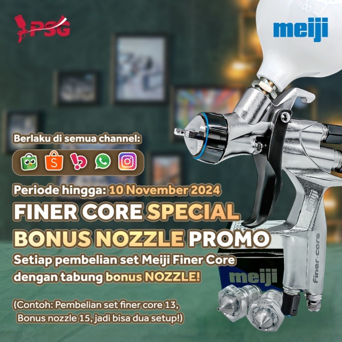 Terbaru Meiji Finer Core (Gun+Cup) - Standard Aircap