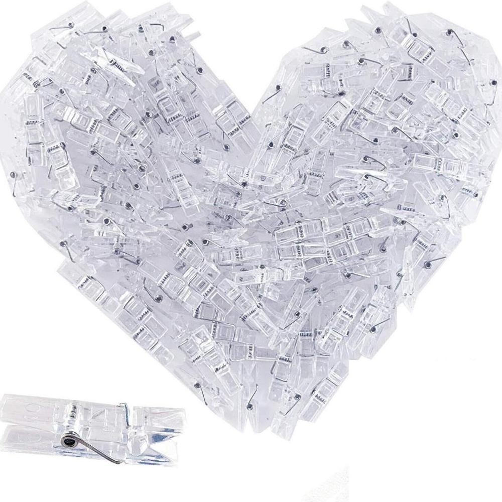 

Io-98 50Pcs Klip Penjepit Plastik Transparan Wonder Clip Wonder Klip Penjepit Label Terlaris