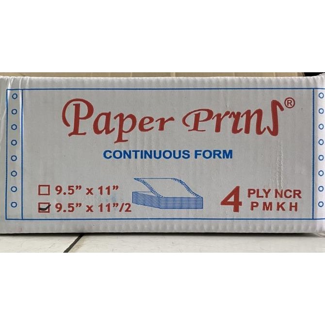 

Continuous Form / Kertas Komputer Paper Prins 91/2x11 4ply:2 (K4:2)