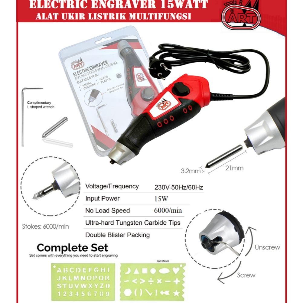 Ew-45 Art Electric Engraver Alat Ukir Gravir Alat Ukir Pengukir Listrik Elektrik 15W Electric Engrav