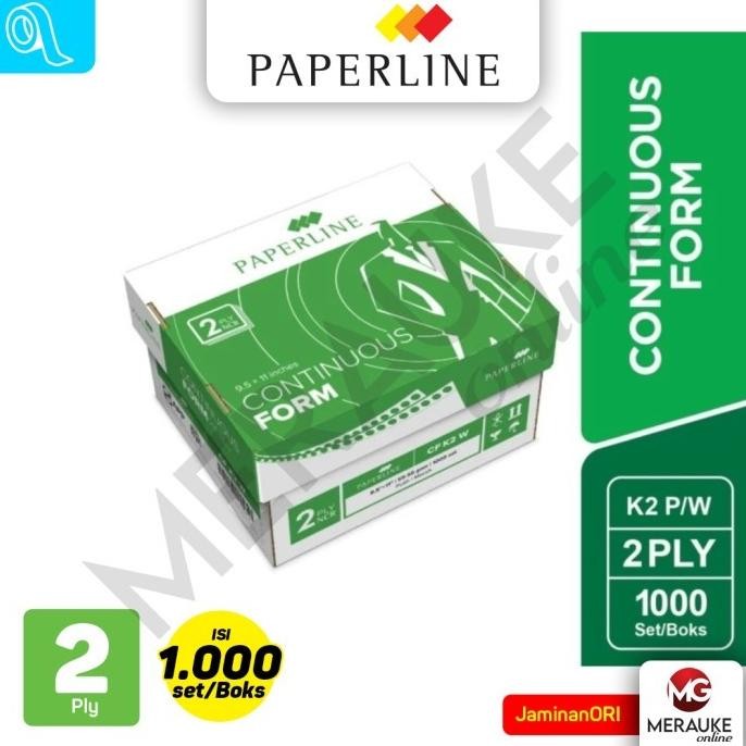 

TERBARU - Continuous Form Paperline 2 Ply K2 P/W (1000 set per Box)