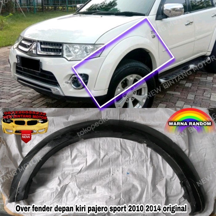 OVER FENDER PAJERO SPORT 2010 2014 DEPAN KIRI ORIGINAL
