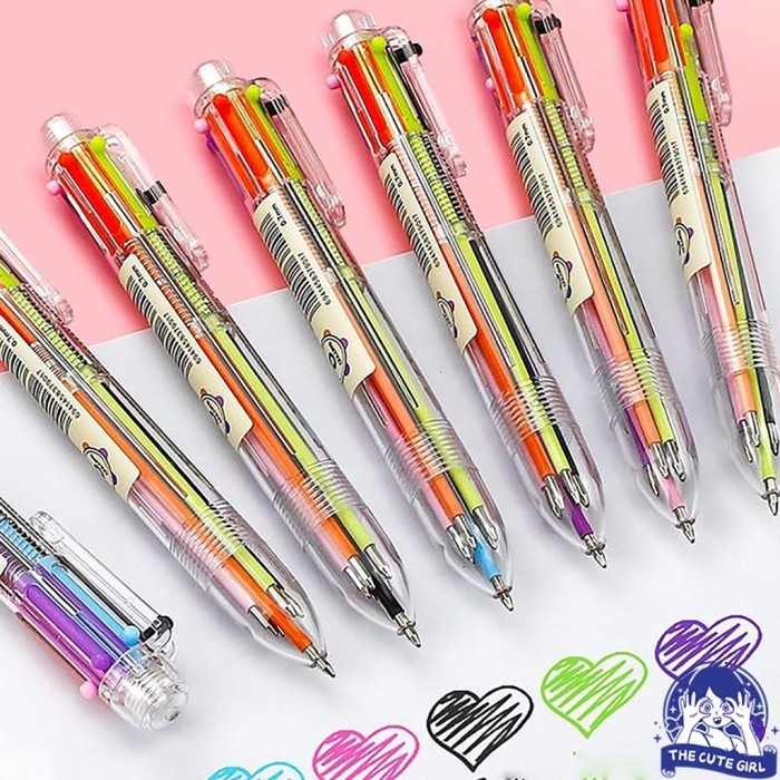 

Terbaru Pulpen 6 Color in 1 Ballpoint Pen Office Pena 6 Warna Sekaligus 100% ori