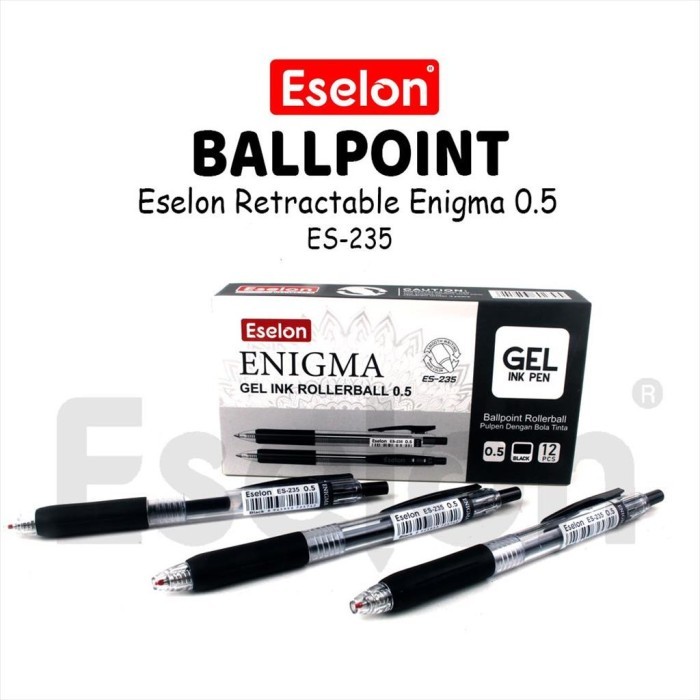 

Terbaru 12PCS Pulpen Gel Cetek OFFICE ENIGMA ES-235 / Pulpen Rollerball 0.5mm 100% ori