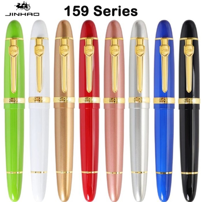 

Terbaru JINHAO 159 Ballpoint Pen Premium Metal Gel Ink Pens 0.5mm Black Ink Smooth Writing Ball Pen