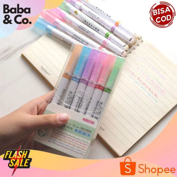 

Terbaru PULPEN LINEAR 1 SET ISI 6 PCS SH-7008 PEN GARIS LUCU UNIK MURAH ALAT TULIS KANTOR SEKOLAH
