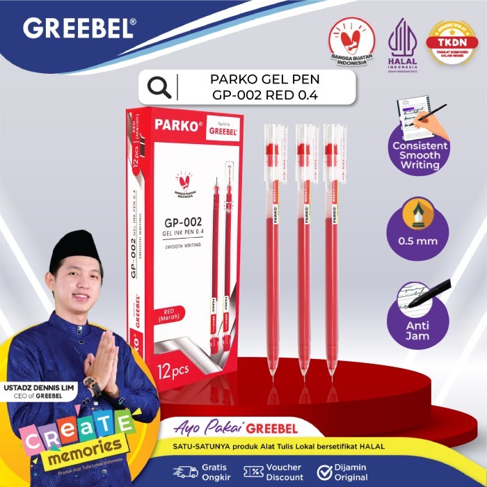 

Terbaru BESTSELLER PARKO GEL PEN GP-002 0.4/Pen/Pulpen/Bolpoint Utk Atk Kantor 100% ori