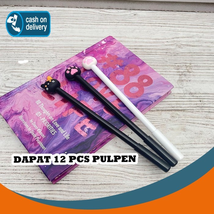 

Terbaru SELUSIN (12 PCS) PULPEN GEL CAT PAW PGK-1442 CAKAR KUCING TAPAK KAKI HEWAN PEN PENA BOLPEN