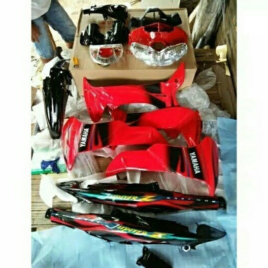 Terpopuler Cover Body Full Set Yamahan Jupiter Z 2004 2005 Merah Hitam