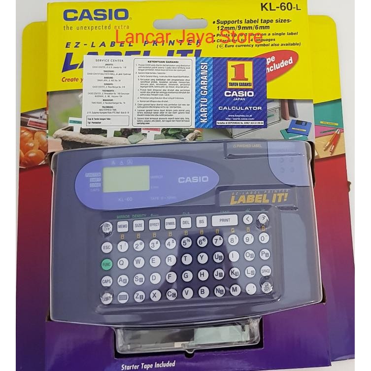 

TERMURAH - Casio Label Printer KL60/Printer Label It Casio KL-60L/Casio Printer