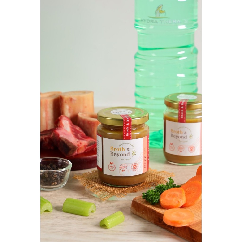 

Organic Grass Fed Beef Bone Broth Kaldu Sapi Organik MPASI 2/3 Jars - 2 pcs