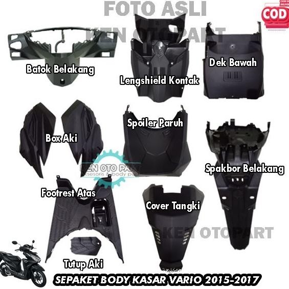 FULL SEPAKET COVER BODY TEBENG KASAR BODI VARIO 125/150 OLD 2015-2017 ORIGINAL DAN TERPERCAYA