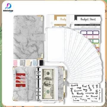 

TERBARU - Bugdgeting Binder A6 Organizer Uang Cash Budget Envelope Zipper Bahan