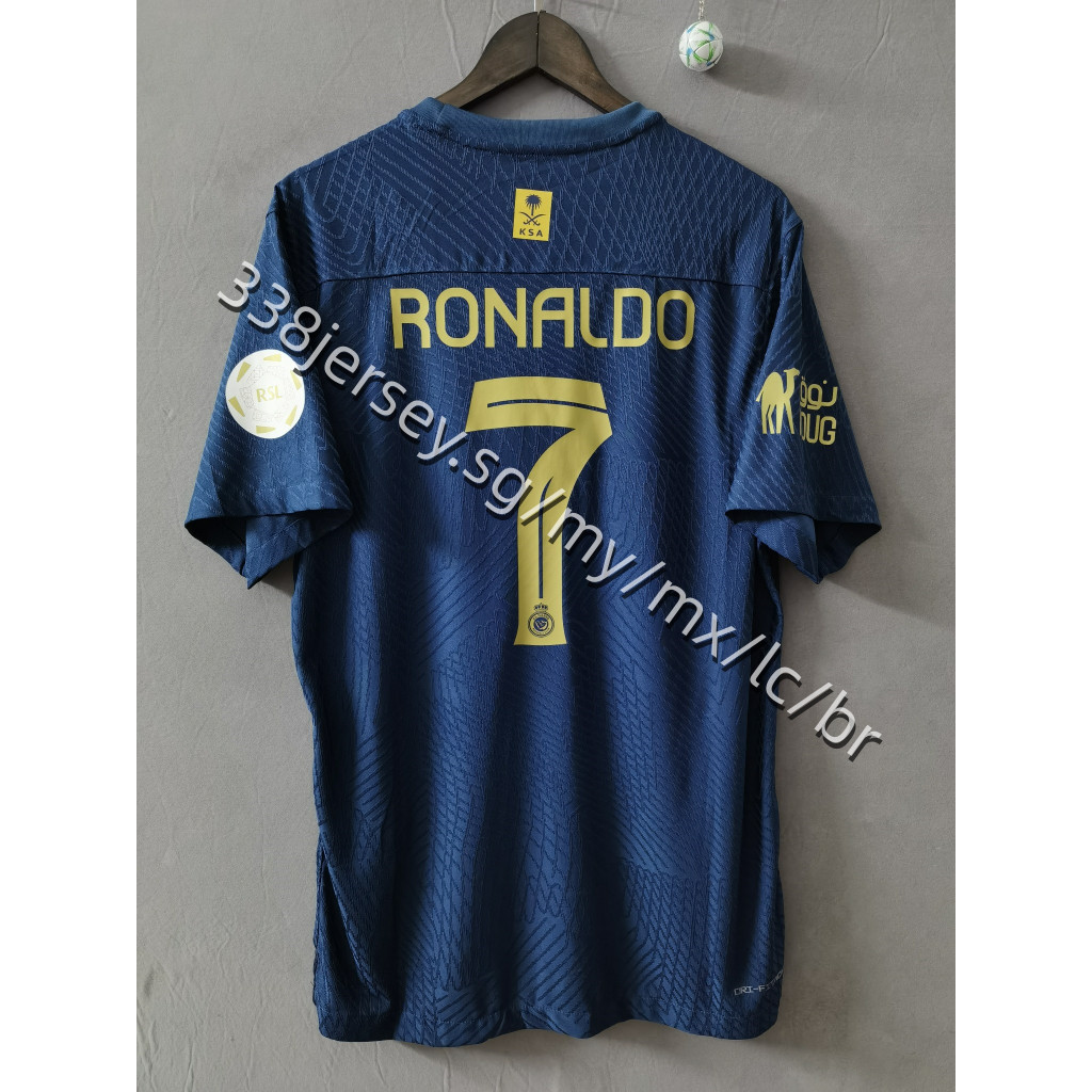 Kaus Sepak Bola Jersey Kualitas Tinggi AAA Versi Away Pemain RONALDO Al-Nassr 2023-2024 2023-2024 |4