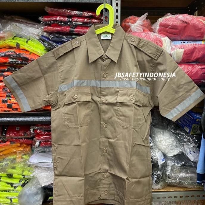 BAJU KERJA PRIA LENGAN PENDEK IMJ - WEARPACK SAFETY LENGAN PENDEK IMJ 2710T