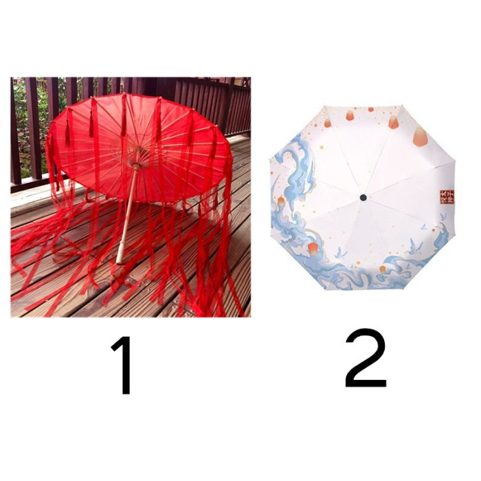 ada stok Payung merah cosplay tian guan ci fu hua cheng