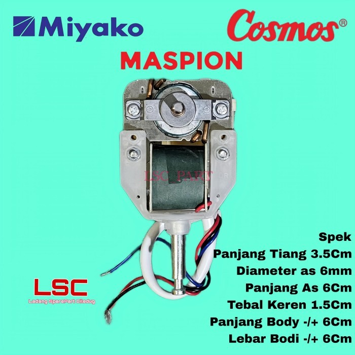 DINAMO 9 INCH KIPAS ANGIN MASPION MOTOR FAN COSMOS 9 IN MIYAKO AS 6MM