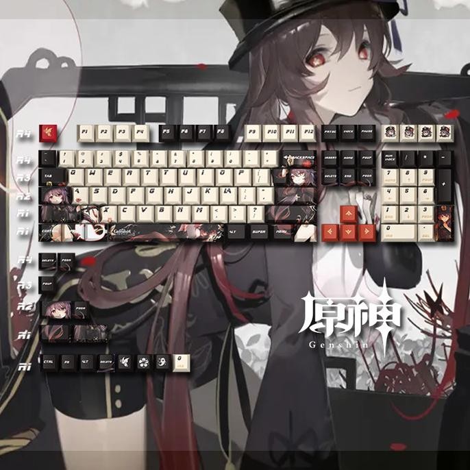 TERLARIS - Genshin Impact PBT Keycaps HUTAO/NOELLE/RAIDEN SHOGUN/SHENHE/XIAO