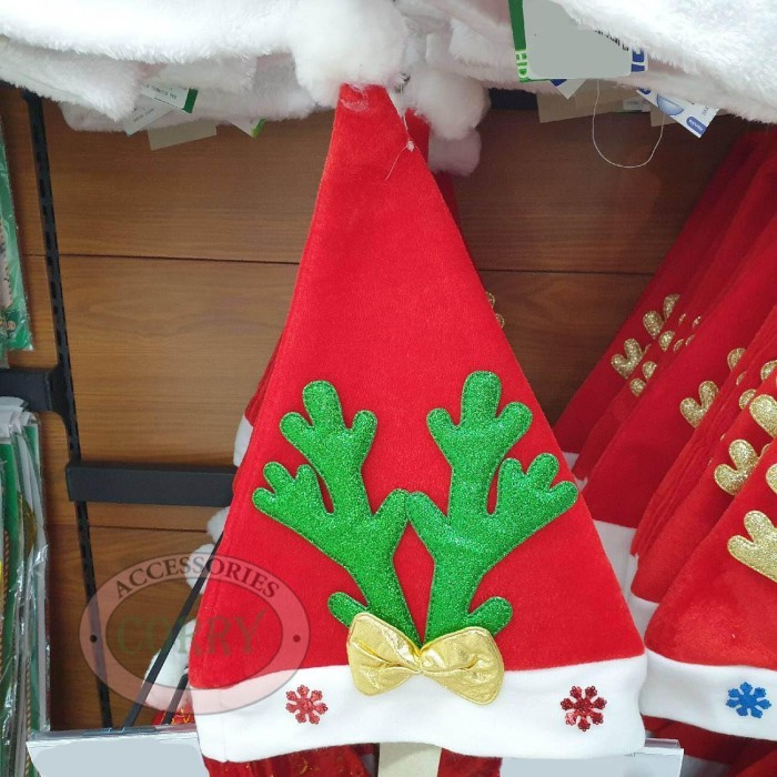 

NEW! Topi Santa Natal Dewasa Bludru Tebal Merry Christmas Bordir Limited