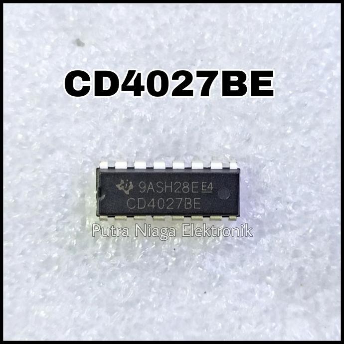 Update ic CD4027BE Dip 16 pin CD4027 / TC4027 / HEF4027 / HCF4027 putr4n Murah