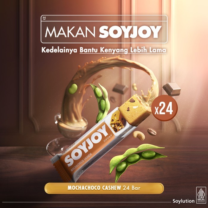 

Soyjoy Snack Bar Kedelai Mochachoco Cashew Isi 24 Bar Terlaris