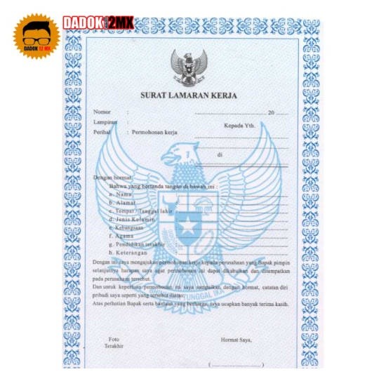 

[10 LEMBAR ] BLANGKO SURAT LAMARAN KERJA