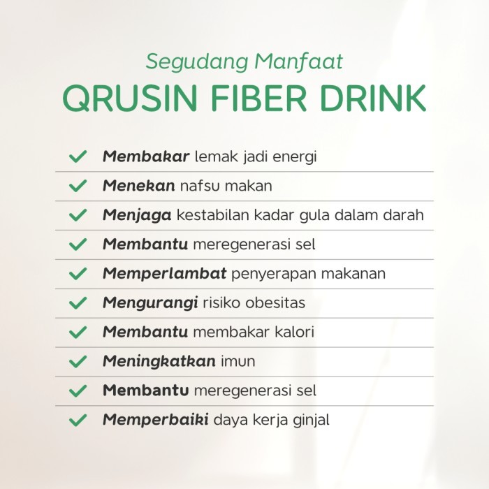 

Qrusin Minuman Diet Tinggi Serat Fiber Slim Detox Pelangsing 10 Sachet Promo