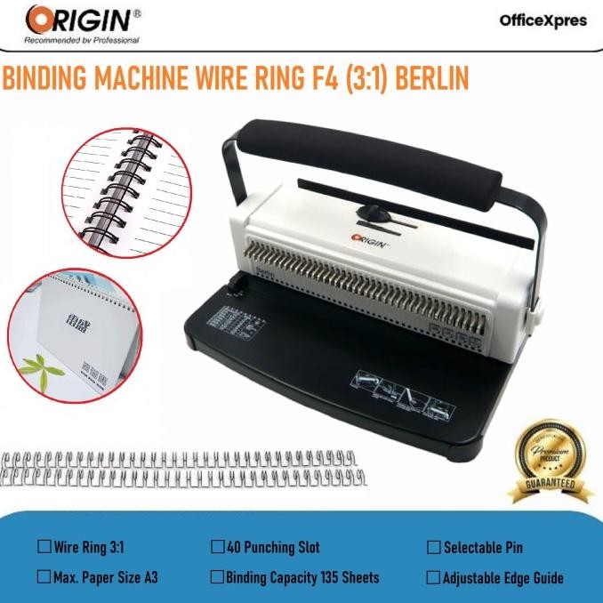 

MESIN JILID SPIRAL KAWAT F4 FOLIO / MESIN BINDING 40 LOBANG BERLIN 3:1 ORIGINAL DAN TERPERCAYA