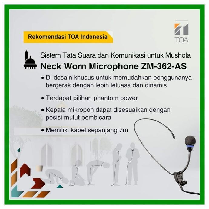 Mic Toa Microphone ZM-362 ZM 362 mikrofon leher