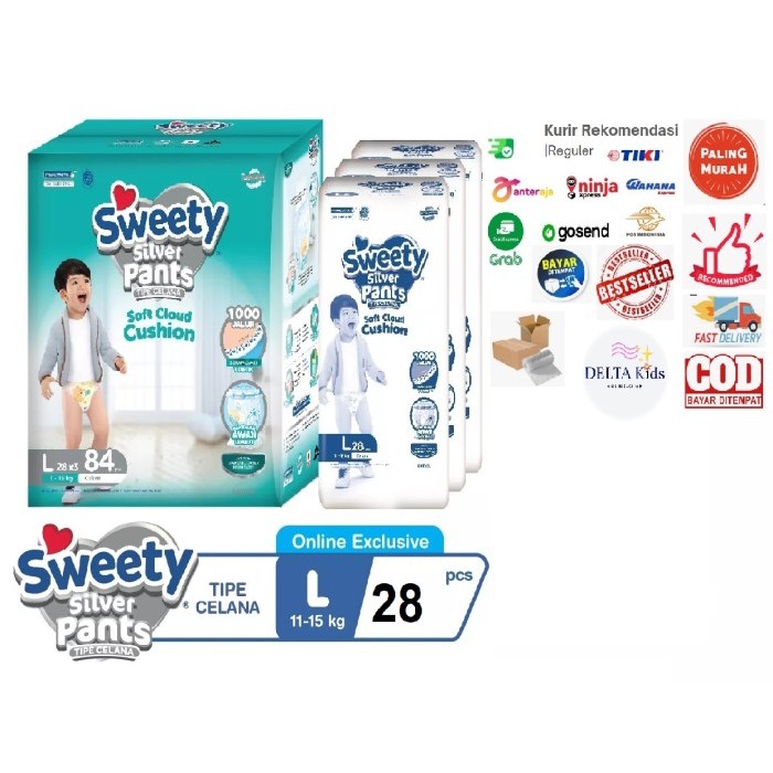 Sweety Popok Silver Pants L 28 [Special E-Commerce Packaging]