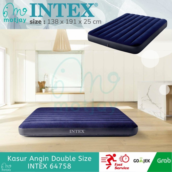 Kasur Angin Intex Durabeam Double Blue Intex 64758 Terbaik