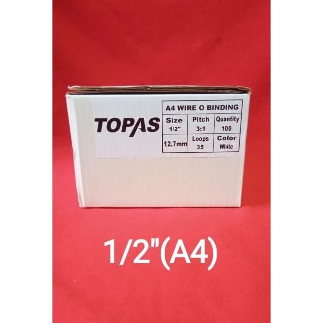 

RING JILID KAWAT TOPAS WIRE 35 RINGS BINDING UKURAN 1/2'' 12,7MM- A4 ORIGINAL DAN TERPERCAYA