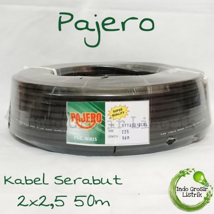 Kabel Serabut 2X2,5 50M Pajero Nyyhyo Hitam Kabel Listrik 2X2.5 1 Roll