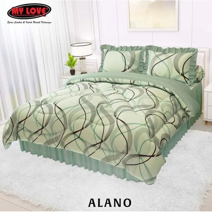 SET BAD COVER DAN SPREI MY LOVE RUMBAI KING UK 180x200x30 - MOTIF H85ID