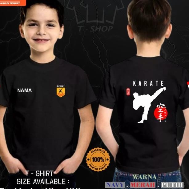 Kaos Baju Karate Club Anak Bisa Request Nama
