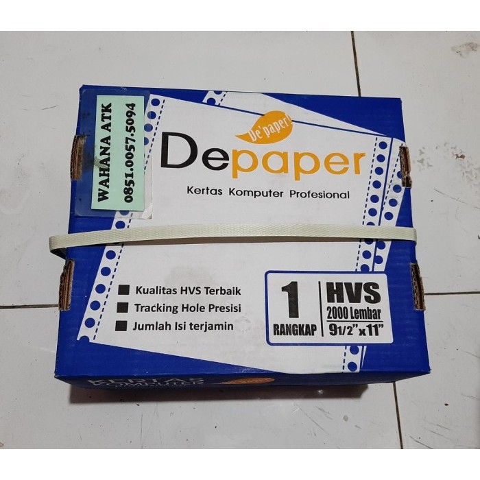 

Continuous Form Depaper 9,5 X 11 1 Ply Full / Prs Terlaris