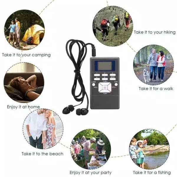 Termurah Radio Kecil Fm Digital Stereo Display Lcd - Ukuran Saku -Baterai Aaa