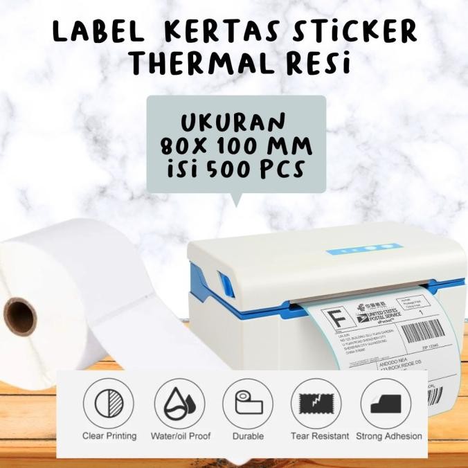 

PRODUK BARU!! KERTAS LABEL BARCODE 80X100MM - STIKER LABEL THERMAL 80MM - 500 PCS