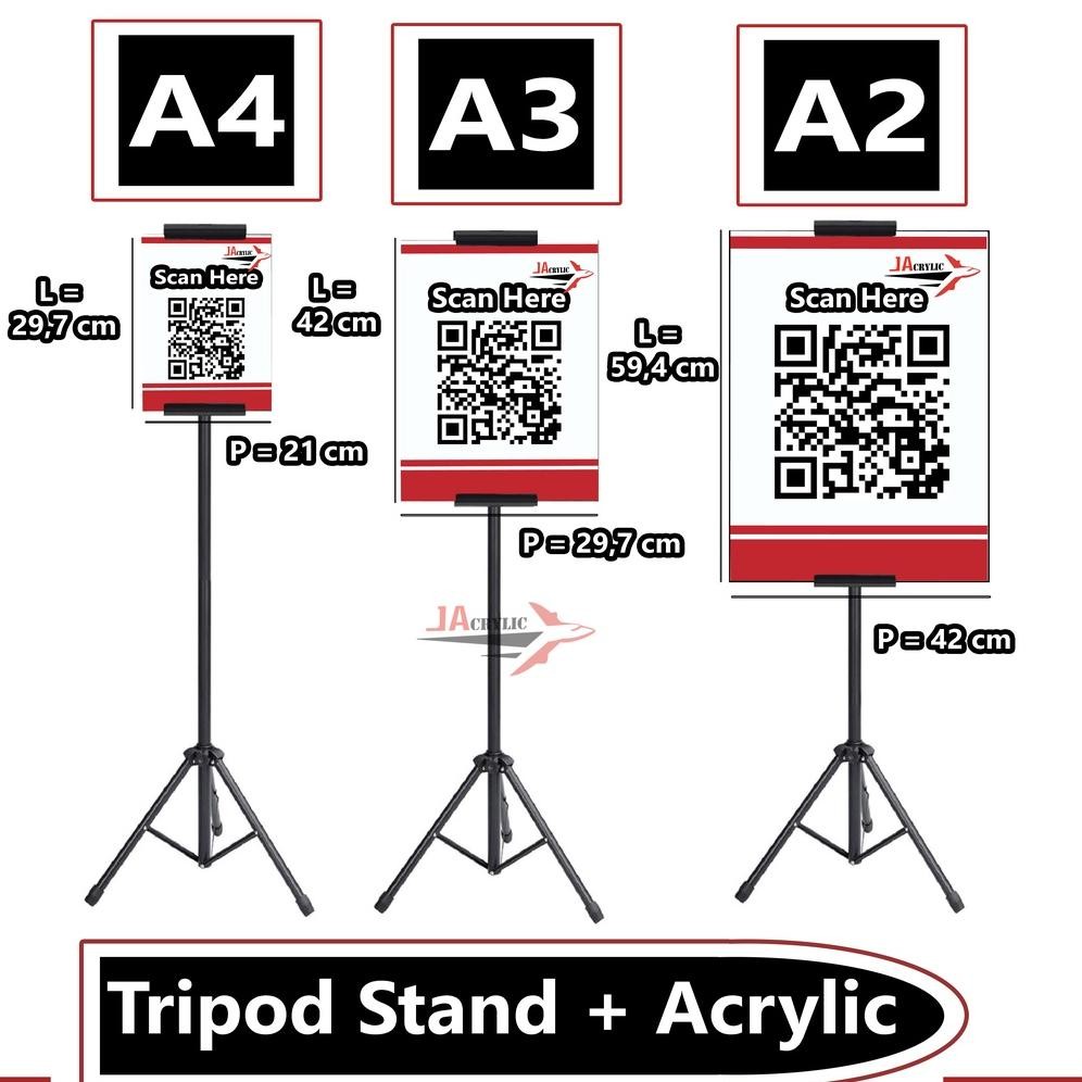PROMOOO- TRIPOD BANNER / TRIPOD STAND DISPLAY / TIANG BARCODE PEDULI LINDUNGI
