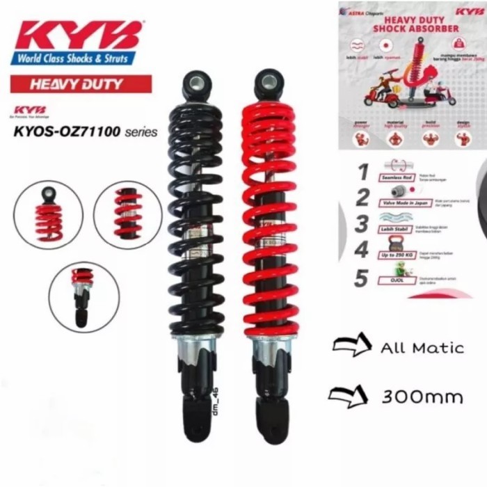 Shock Beat Vario Scoopy Spacy Mio Fino Xeon Lexi Freego KYB Heavy Duty