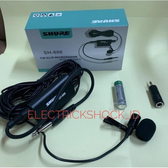 MIC JEPIT KANCING SHURE SH 888 / SH888 cocok buat imam masjid