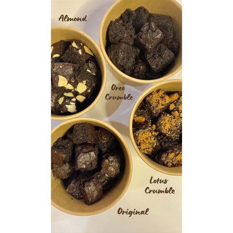 

Charming Brownie - Fudgy Brownies Bites Shiny Crust Dark Chocolate/Brownies Cup 12oz