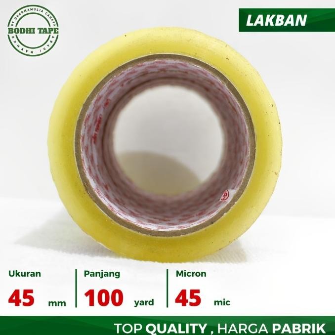 

TERMURAH - LAKBAN BODHI BENING & COKLAT 45mm X 100yard KHUSUS GOJEK