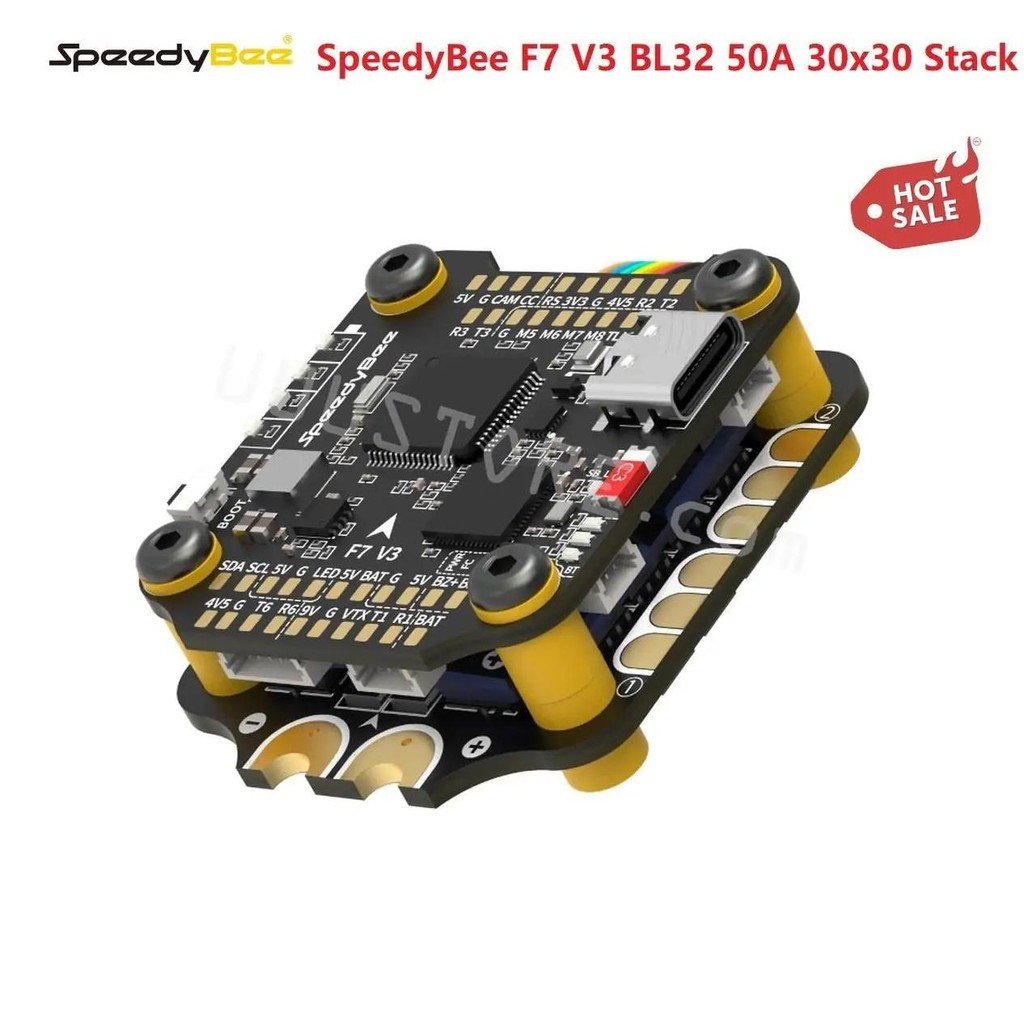 2022 NEW SPEEDYBEE F7 V3 BL32 50A 30X30 STACK FLIGHT CONTROLLER MODULE INTEGRATED BETAFLIGHT OSD FC 