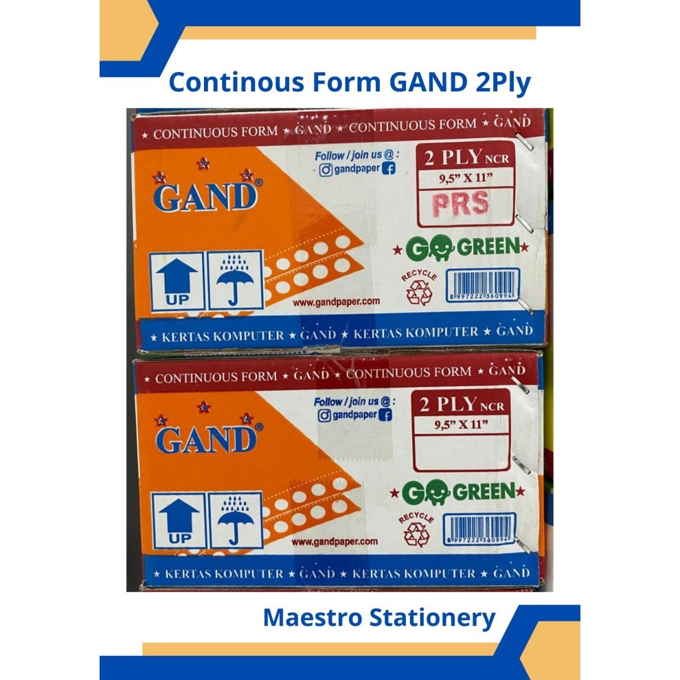 

Kertas Continuous Form 2 Ply / 3 Ply / 4 Ply / 5 Ply / Merk Gand Diskon
