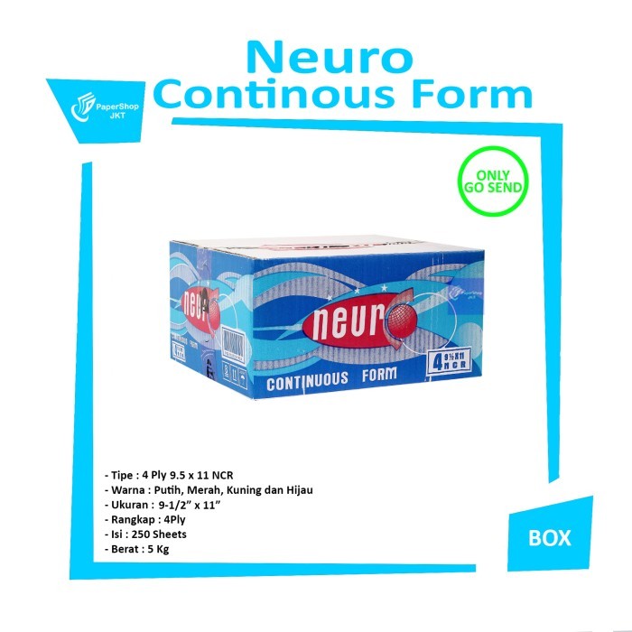 

Khusus Gosend! Continous Form 91/2 X 11 4 Ply ( K4 Neuro ) Ncr Promo