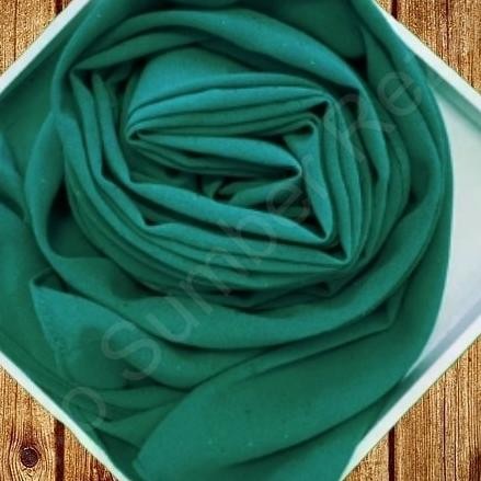 Selendang Hijau Tua Scarf Plain Shawl Syal Dark Green Polos Kain Daun