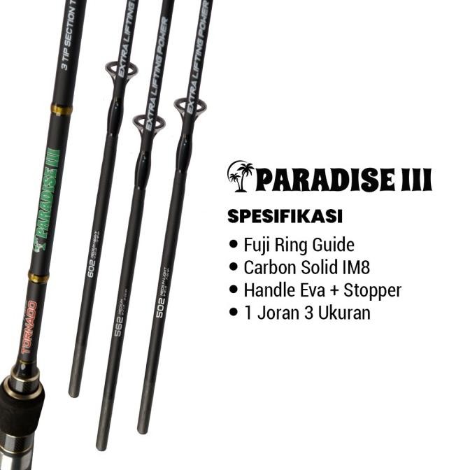 Joran Tornado Paradise Iiii 3 Tip Section Carbon Solid Handle Full Eva